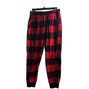 Old Navy Plaid Pajama Pants Lounge Sleepwear Red Black Joggers Mens‎ Size S
